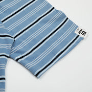 Vintage Stripe Short-sleeved Polo Shirt Loose Top