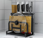 Multi-purpose Pot Cover Cutting Board Storage Rack Chopsticks Spoon Knives