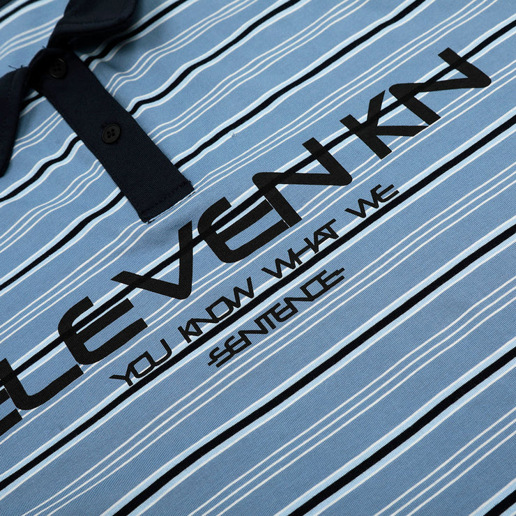 Vintage Stripe Short-sleeved Polo Shirt Loose Top