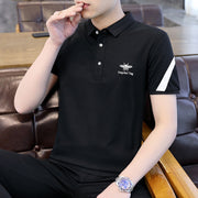 Polo Shirt Men's Slim Casual Short-sleeved T-shirt Lapel Top