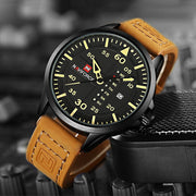 Top Luxury Brand NAVIFORCE Men Sports Watches Men's Quartz Date Clock Man Leather Army Military Wrist Watch Relogio Masculino